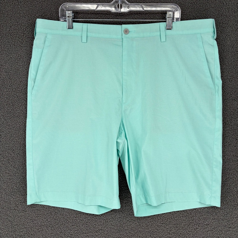 Grand Slam Performance Mens Golf Shorts Mint Green Flat Front Size 40